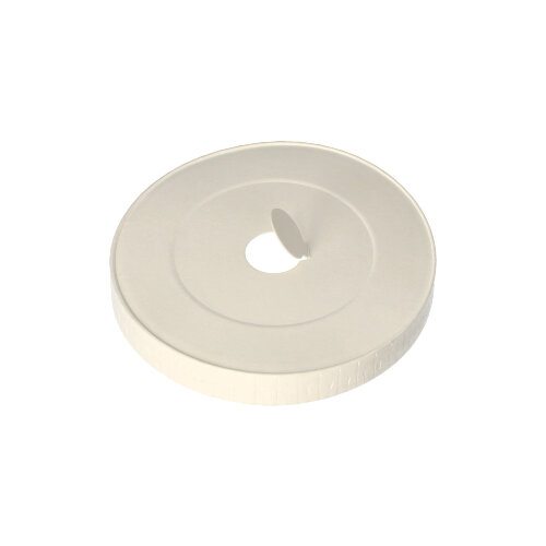 50 Deckel für Trinkbecher, Pappe rund Ø 8 cm weiss mit Lochung