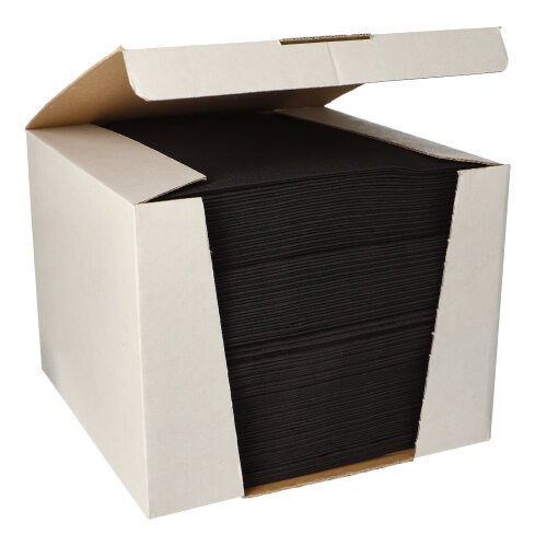 100 Servietten "ROYAL Collection" 1/4-Falz 40 cm x 40 cm tiefschwarz