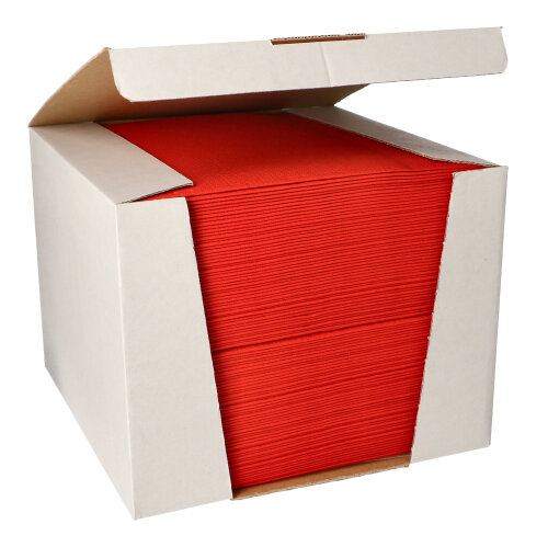 100 Servietten "ROYAL Collection" 1/4-Falz 40 cm x 40 cm rot