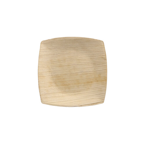 25 Teller, Palmblatt "pure" 10 cm x 10 cm natur "QUADRATO"