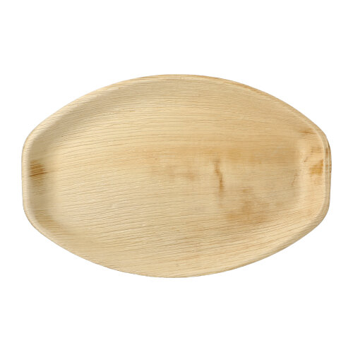 6 Tabletts, Palmblatt "pure" oval 3 cm x 37 cm x 25 cm natur
