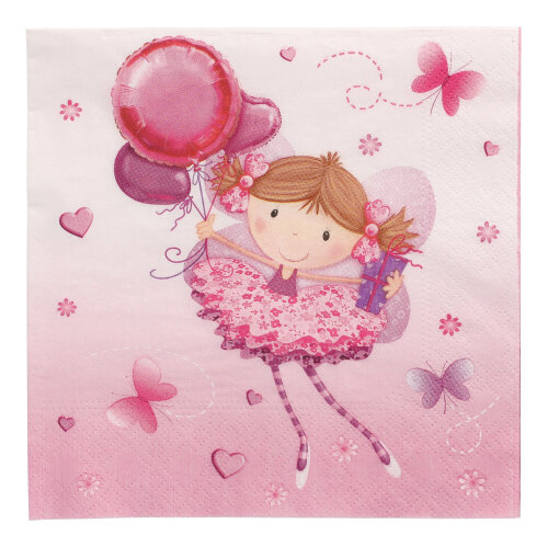 20 Servietten, 3-lagig 1/4-Falz 33 cm x 33 cm "Little Dancer"