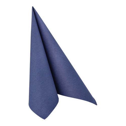 50 Servietten "ROYAL Collection" 1/4-Falz 40 cm x 40 cm dunkelblau in Papierverpackung