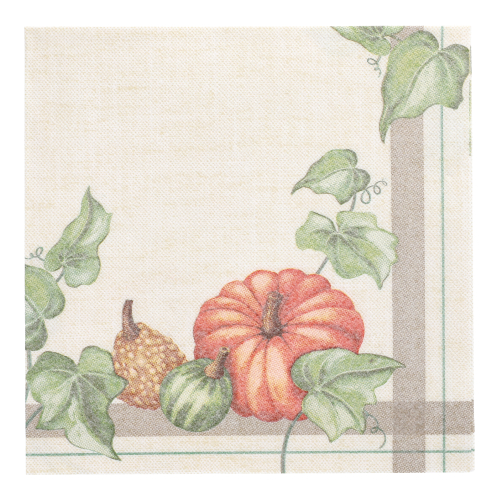 50 Servietten "ROYAL Collection" 1/4-Falz 40 cm x 40 cm "Pumpkin"