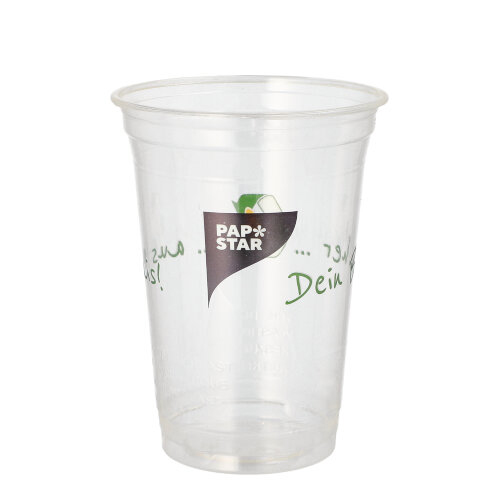 50 Trinkbecher PLA 0,4 L Ø 9,5 cm · 12,7 cm "Becher aus Mais"