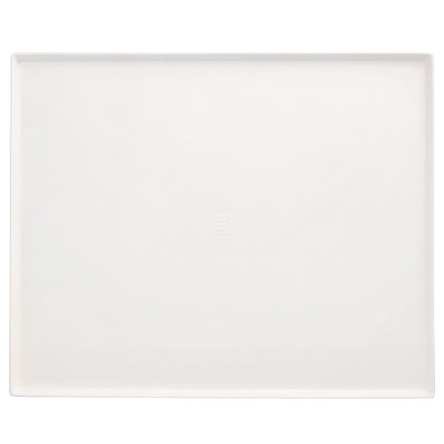 2 Servierplatten, Zuckerrohr "pure" eckig 32,5 cm x 26,5 cm x 1 cm weiss "Cella"