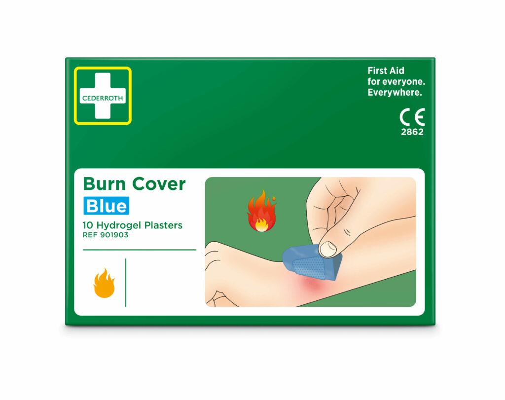 10 "Cederroth" Burn Cover, Hydrogelplaster 74 mm x 45 mm
