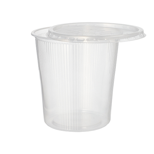 50 Verpackungsbecher mit Deckel, PP rund 500 ml Ø 10,5 cm · 10,4 cm transparent