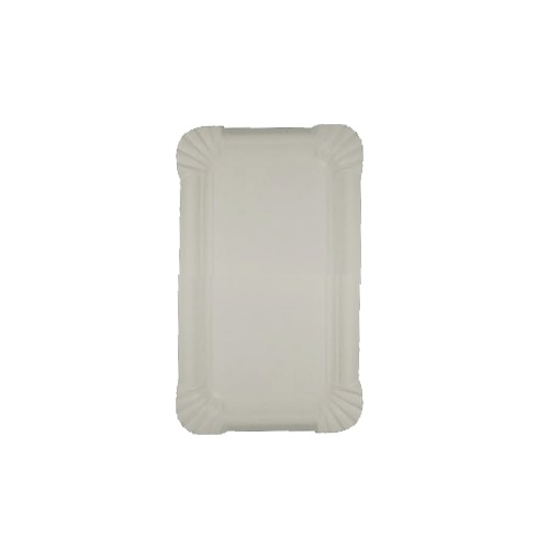 250 Teller, Pappe [rc] eckig 9 cm x 15 cm weiss