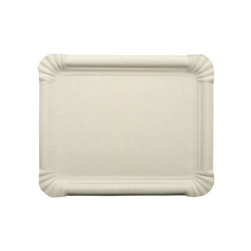 250 Teller, Pappe [rc] eckig 16,5 cm x 20 cm weiss