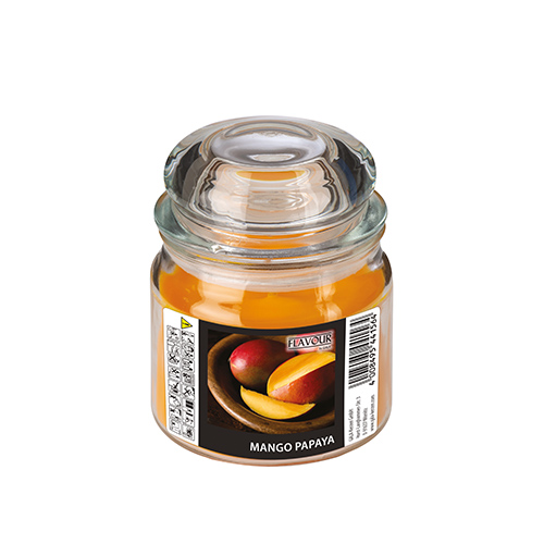 "GALA" Bonbonglas mit Wachsfüllung, MAXI Ø 90 mm · 120 mm pfirsich - Mango-Papaya