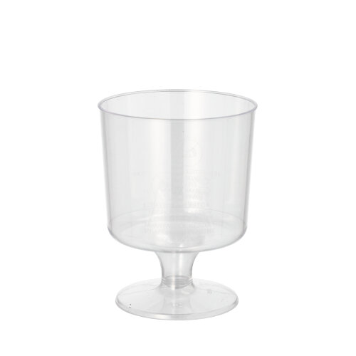 10 Trinkbecher PS 0,17 L Ø 6,6 cm · 8,6 cm glasklar mit Fuß