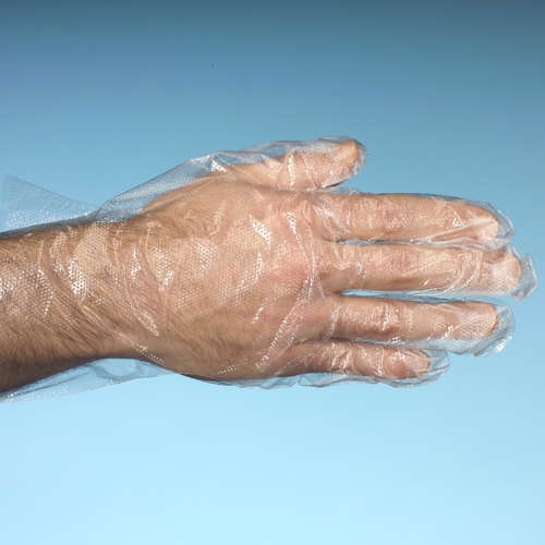 500 "WORK-INN/-PS" Handschuhe, PE transparent für Herren, L