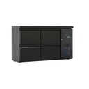 Flaschenkühltisch 280 Liter | Schwarz | 4 Schubladen | 1465 x 520 x 840 mm