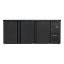 Flaschenkühltisch 425 Liter | Schwarz | 3 Türen | 2005 x 520 x 840 mm