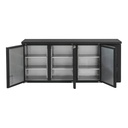 Flaschenkühltisch 425 Liter | Schwarz | 3 Türen | 2005 x 520 x 840 mm