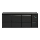 Flaschenkühltisch 425 Liter | Schwarz | 6 Schubladen | 2005 x 520 x 840 mm