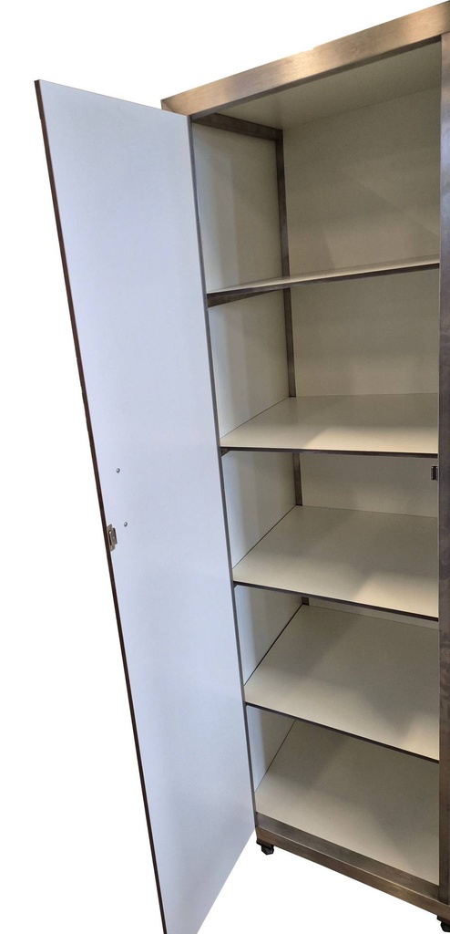 Porzellanschrank 1 aus Edelstahl, 680 x 580 x 1800 mm