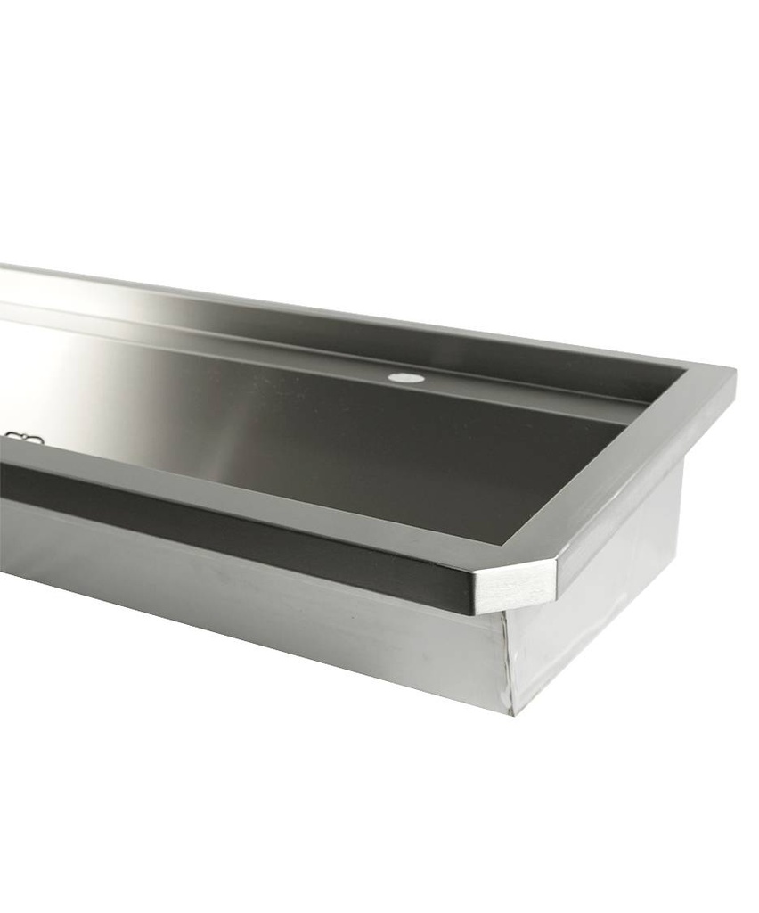 Waschbecken 2 aus Edelstahl, 1200 x 468 x 438 mm