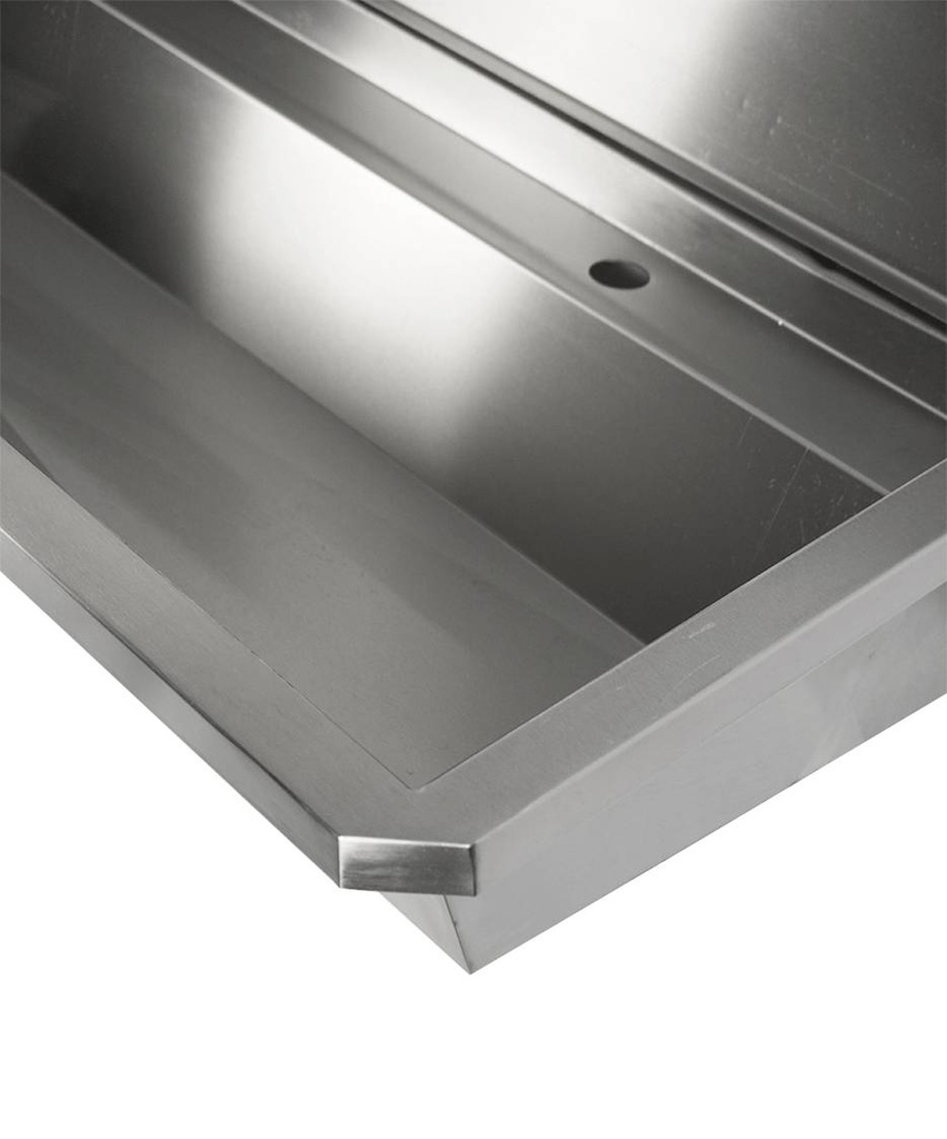 Waschbecken 3 aus Edelstahl, 1800 x 468 x 438 mm