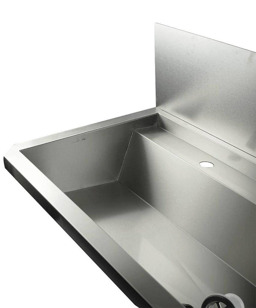 Waschbecken 4 aus Edelstahl, 2400 x 468 x 438 mm