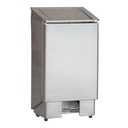 Mülleimer mit Fußpedal aus Edelstahl, 60 L, 370 x 400 x 800 mm