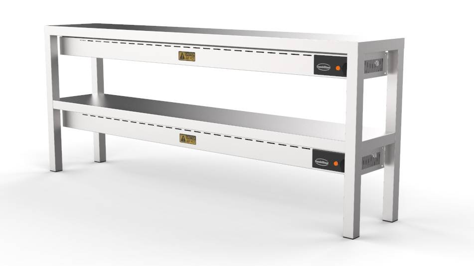 Aufsatzbord Keramisch aus Edelstahl, 250 W, 1600 x 300 x 650 mm