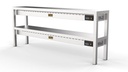 Aufsatzbord Keramisch aus Edelstahl, 250 W, 1600 x 300 x 650 mm