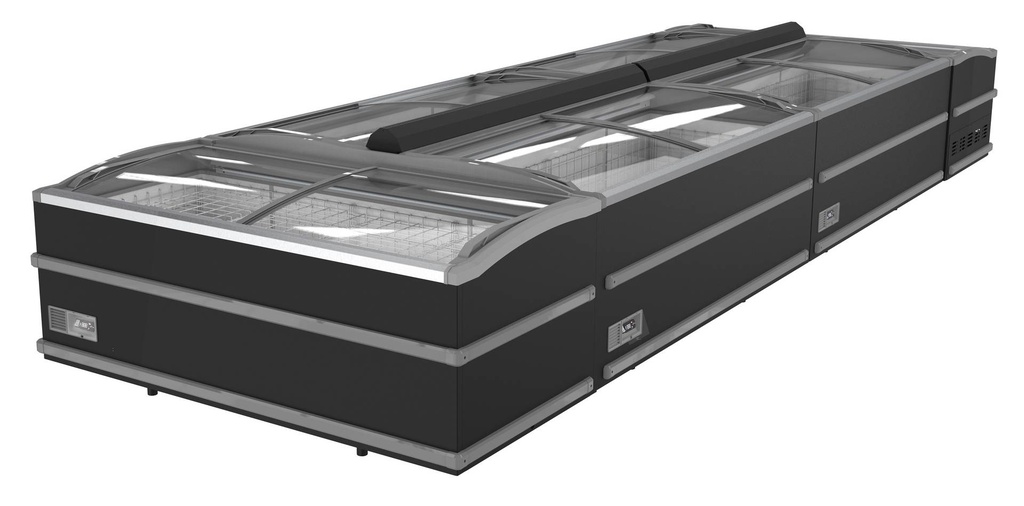 Supermarkt Tiefkühltruhe, 2508 x 952 x 894 mm, schwarz