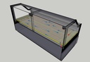 Kühl Fleischvitrine aus Edelstahl, 2570 x 1070 x 1200 mm