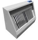 900 Wandhauben aus Edelstahl, 1200 x 900 x 450 mm