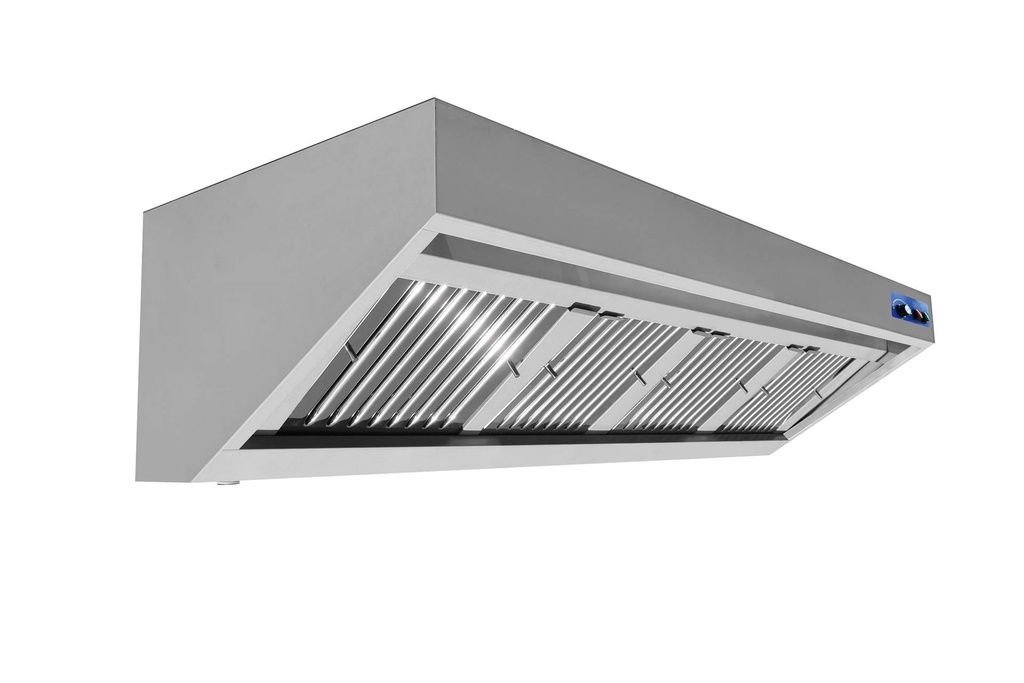 900 Wandhauben aus Edelstahl, 2400 x 900 x 450 mm