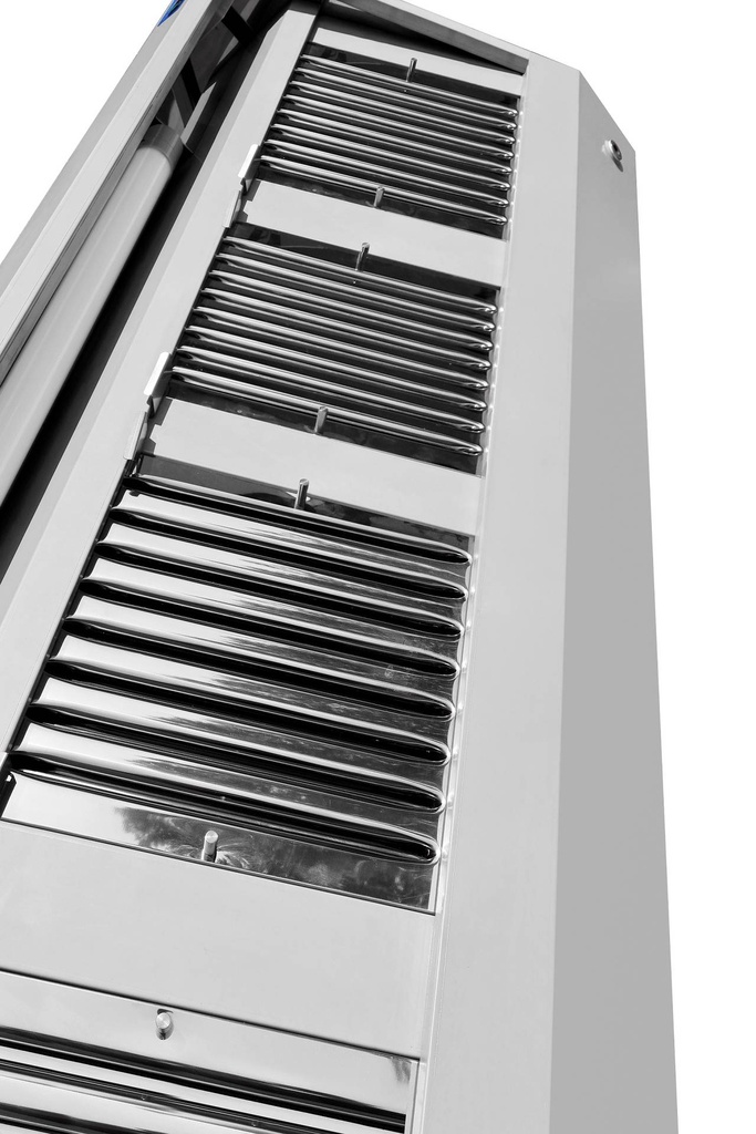 900 Wandhauben aus Edelstahl, 2400 x 900 x 450 mm