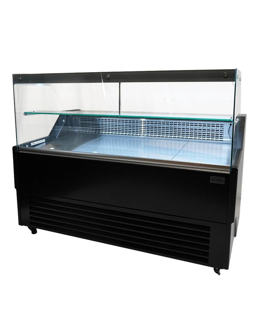 Kühlvitrine Wesley 1.5, schwarz / edelstahl