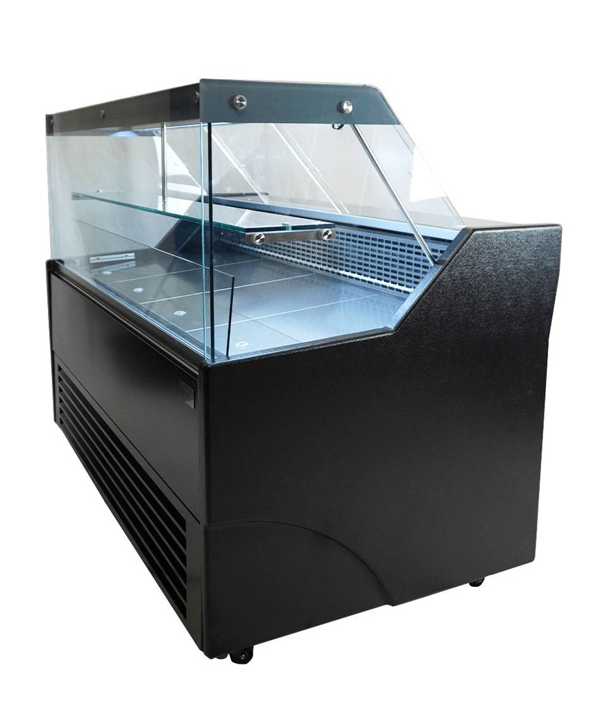 Kühlvitrine Wesley 2.5, schwarz / edelstahl