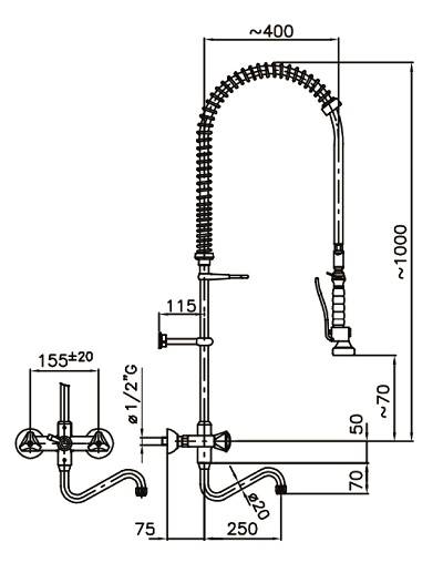 Wandspüldusche