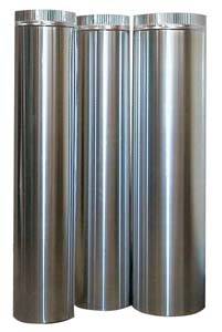 Rundes Abflussrohr Ø aus Aluminium, 1000 mm, Ø 250 mm