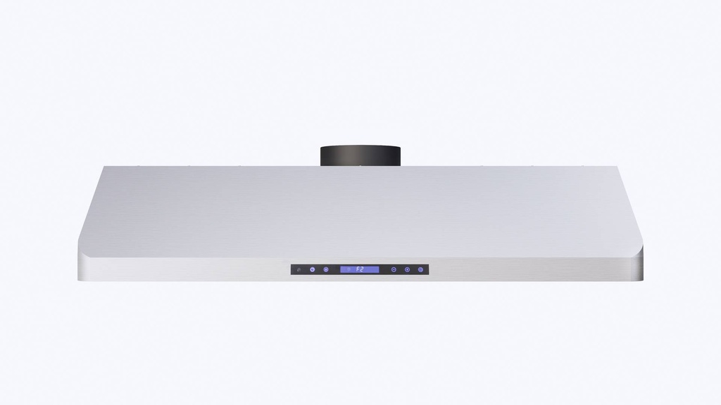 Wandhaube 1200 aus Edelstahl, 1200 x 560 x 250 mm