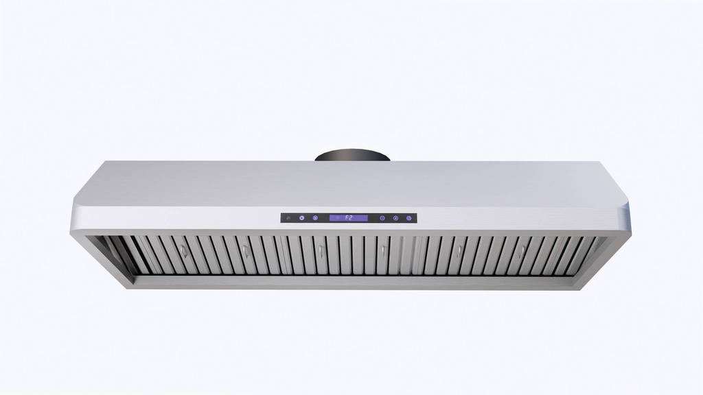 Wandhaube 1200 aus Edelstahl, 1200 x 560 x 250 mm
