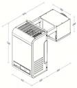 Kühlaggregate Huckepack 9 mit Anbindung, 421 x 876 x 728 mm, weiß