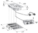 Elektro Grillplatte Glatt, 425 x 600 x 181 mm