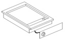 Elektro Grillplatte Chrom, 425 x 600 x 181 mm