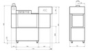 PL Korbtransportspülmaschine CD, 1400 x 790 x 1925 mm