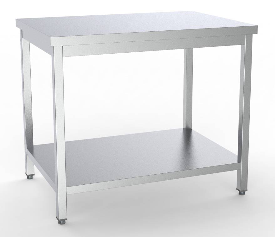 700 Arbeitstisch mit Grundboden aus Edelstahl, 1000 x 700 x 850 mm
