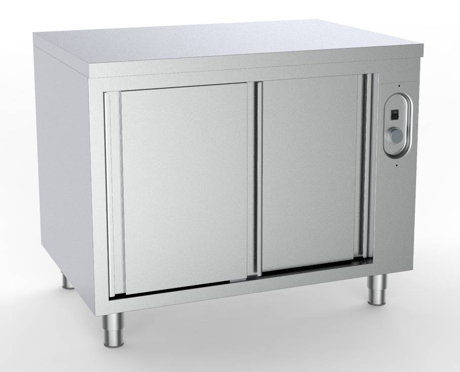 700 Wärmeschrank 1600 aus Edelstahl, 1600 x 700 x 850 mm