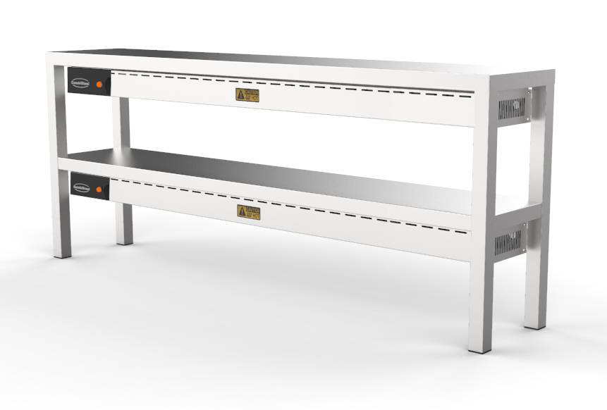 Aufsatzbord Keramisch aus Edelstahl, 250 W, 1800 x 300 x 650 mm