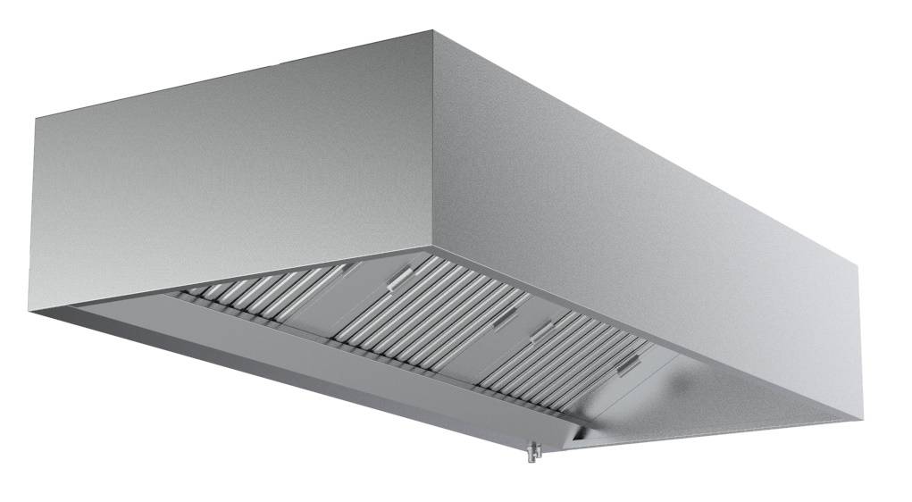 950 Wandhauben aus Edelstahl, 1600 x 950 x 400 mm