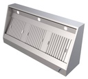 1100 Wandhauben 1000 aus Edelstahl, 1000 x 1100 x 400 mm