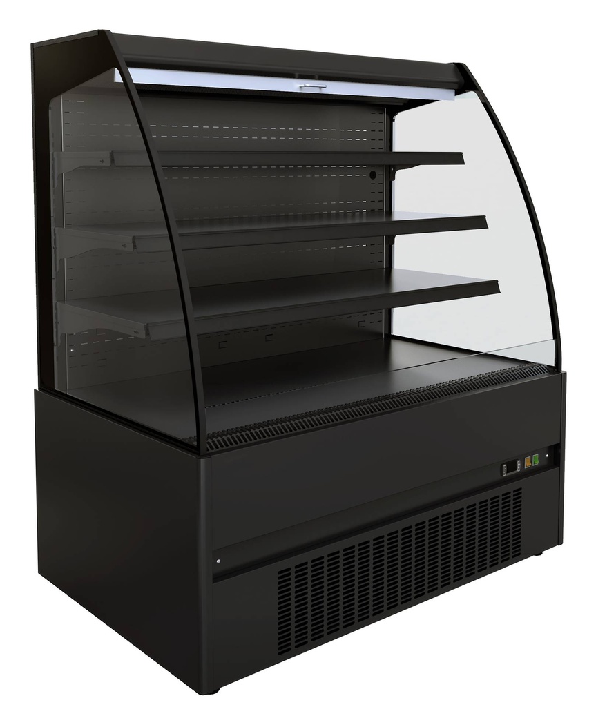 Kühlvitrine Noah 1.9, 1935 x 665 x 1500 mm, schwarz