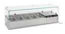 Aufsatzvitrine GN 1/ 1/4 aus Edelstahl, 1200 x 335 x 435 mm